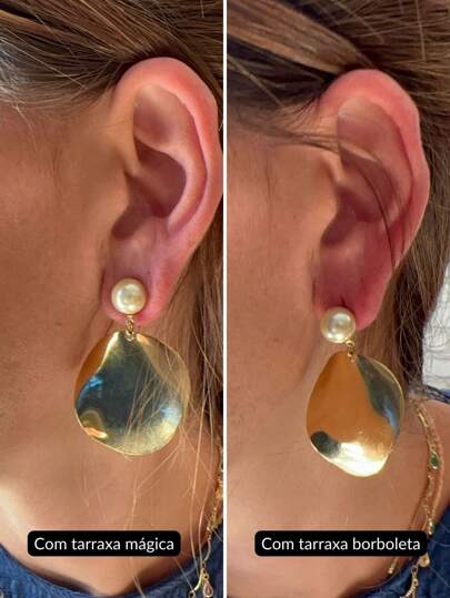 Tarraxa Mágica Segura Brinco Tarraxa para orelha rasgada