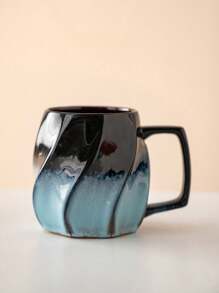 1 Stück 550ml kreative Rissglasur Keramiktasse, Tasse mit großem Fassungsvermögen für Frühstück, Milch, Büro, Wasser, Bier, Kaffee, Zuhause Blumentee, Getränkebecher, Schulanfang - Wasserbecher mit schillerndem Muster - Übersicht 12