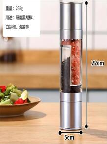 Molino Triturador Pimientero 2 en 1 - Plateado - Ver 4