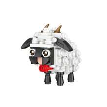 Model de animale drăguț din desene animate Mini blocuri de construcție Jucărie de asamblare, cadou creativ și decorare birou Decorarea camerei Cadouri de iarnă Blocuri de culoare Blocuri de culoare, Jucării pentru copii, Mini blocuri, Jucării pentru băieți, Blocuri de construcție pentru vaci, Blocuri de construcție Copii, Cadouri pentru copii