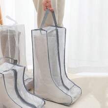 1pc Multi-Purpose Dustproof & Moistureproof Shoes Storage Bags: Portable Storage Bag For Long Boots - Multicolor - View 7