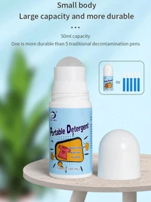 1pc/2pcs/3pcs 50ml Stain Remover Portable Clothes Rolling Bead,Magic Powerful Cleaner Cleaning Pen Clothes Decontamination,No-Wash Emergency Fast Clear Liquid Roller-Ball Cleaner Clothe Fabric Cleaning Tool