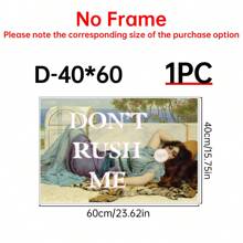 1 tấm áp phích vải bạt, nghệ thuật hiện đại, áp phích và tranh in chân dung nghệ thuật Don't Rush Me Altered, món quà lý tưởng cho hành lang phòng ngủ phòng khách, nghệ thuật treo tường, trang trí tường, trang trí mùa thu, trang trí tường, trang trí phòng, không có khung, áp phích cho phòng, đồ trang trí phòng, trang trí nhà cửa, trang trí phòng thẩm mỹ, trang trí phương Tây, trang trí văn phòng - Nhiều màu - Xem 19