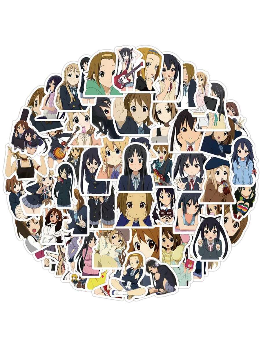 100pcs/Bag Anime Cartoon Decorative Waterproof Stickers For Notebook Laptop Scrapbooking