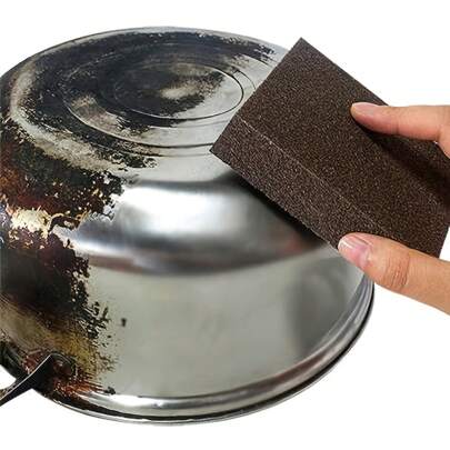 Brown Magic Emery Sponge Cleaning For Kitchen Pot Washing Dishwashing Stain Removal Descaling Rust Removal And Brushing Reusable Durable And Easy To Use Effective Cleaning Tool For Tough