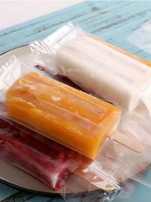 100 chiếc Túi đựng kem que Túi đựng kem Túi đựng kem que Giấy gói thực phẩm Túi đựng nhiệt hở đầu - Trong sáng - Xem 2