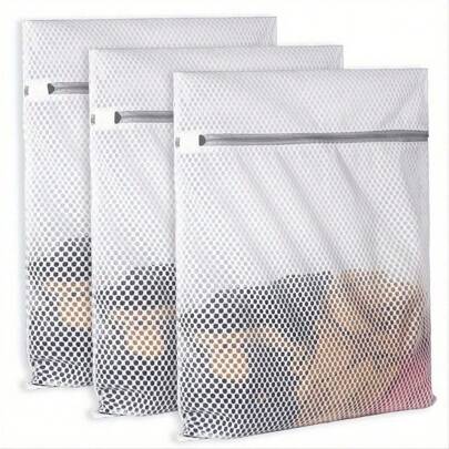 12 X 16 Inches Durable Honeycomb Mesh Laundry Bags For Delicates, 125gsm Net Fabric Durable And Reusable Delicate Wash Bag, Travel Organization Bag For Lingerie, Clothes, Jeans, Bath Towel, Sock, Laundry Bag For Delicates