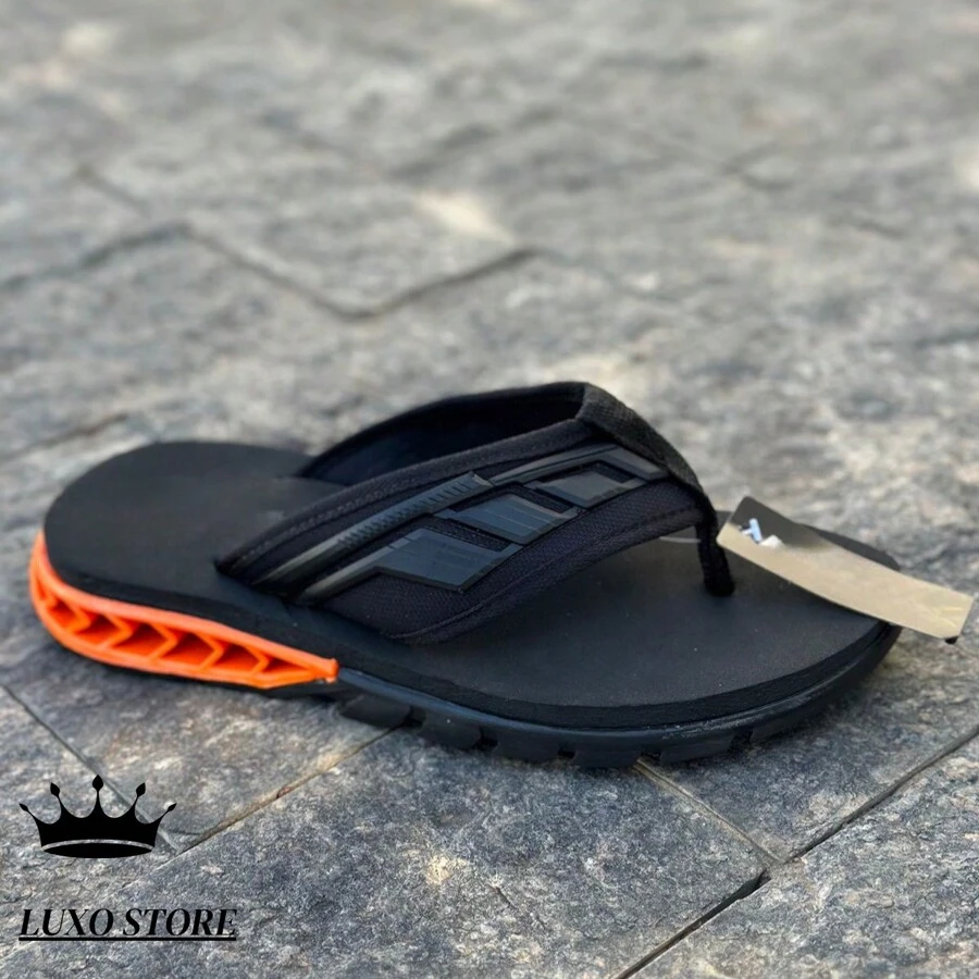 KNR Eliti L7nnon Flip Flops For Men And Women From 33 To 44 - ĐEN/CAM - Xem 1