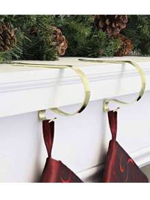 1/3/6 pièces Supports de bas de Noël dorés, crochets de cheminée, supports de décoration d'arbre de Noël antidérapants, convient pour accrocher les décorations de Noël, les bas de Noël de cheminée, les décors de fête