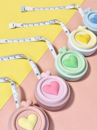 1pc Macaron Color Fita Métrica Retrátil, Régua Dupla Face Métrica/Imperial Mini, Útil Para Medir Comprimento, Altura, Distância, Peito, Cintura, Quadril, Altura, Tamanho de Roupas