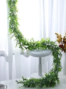 1入組塑料人造藤蔓仿真植物綠藤派對 - 綠色 - 查看 2