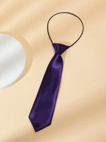 时尚纯色儿童领带，男孩女孩简约预系领带，适合派对、表演、学生制服