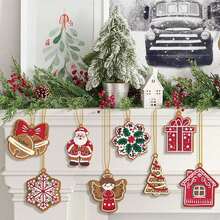 8 món quà xuyên biên giới năm 2024 Bộ bông tuyết màu đỏ mới dành cho ông già Noel và thiên thần nhỏ, Đồ trang trí bằng nhựa mềm PVC cho ngôi nhà, Lời chúc lễ hội, Giáng sinh dễ thương, Trang trí cây thông Noel, Thu hoạch Halloween, Đồ thủ công ngày lễ - Nhiều màu - Xem 1