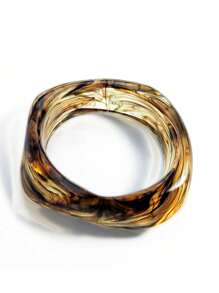 1pc Marbled Tie Dye Translucent Acrylic Bangle Bracelet, Fashion Accessory For Women - Bracelet - View 8