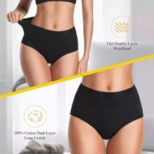 Women's Seamless Ice Silk Panties, 6 Pieces - 黑色 - 查看 4