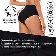 Women's Seamless Ice Silk Panties, 6 Pieces - 黑色 - 查看 3