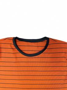 K&K FASHION SHEIN Ribbed Striped T-Shirt - Teja - Ver 4