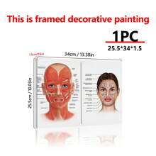 1 bức tranh vải treo tường, áp phích giải phẫu khuôn mặt, cơ và tĩnh mạch trên khuôn mặt, nghệ thuật phẫu thuật thẩm mỹ, chuyên gia mát-xa, tranh vải cổ điển, nghệ thuật treo tường thẩm mỹ viện làm đẹp ống tiêm - Nhiều màu - Xem 15