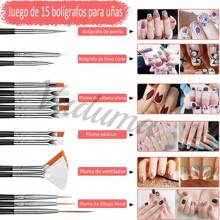 Kit De Arte De Uñas, Pinceles Decorar Manicura Decoración - Blanco - Ver 2