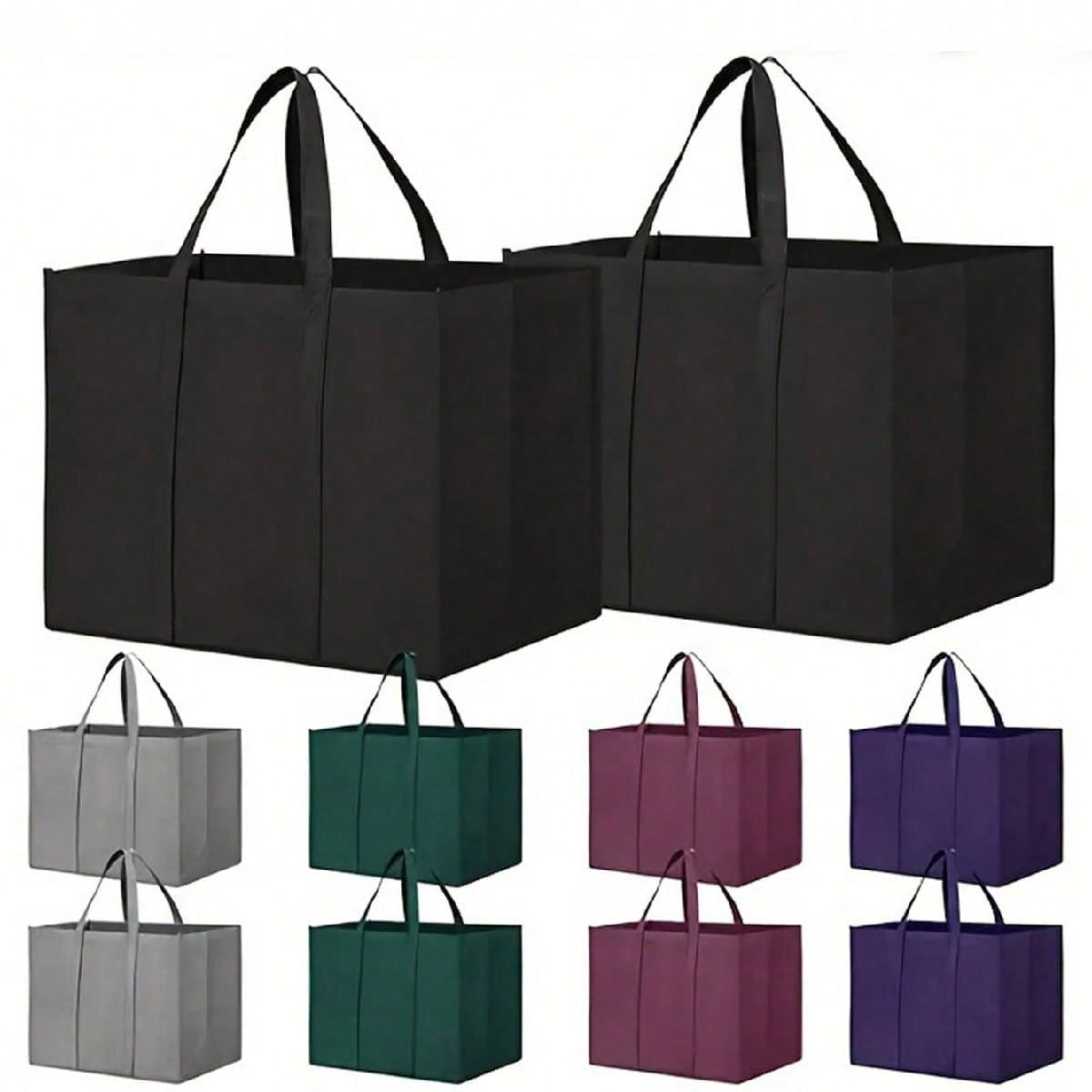 Reusable Shopping Bags, Foldable Tote Supermarket Laundry Basket Shopping Handbags Durable Clips To Large Trolley Cart Pack,Supermarket Shopping Bag, Leak Proof Trolley Tote, Thicken Cart Bag, Large Capacity Handbag, Foldable Reusable Cart Bag, For Shopping And Travel, Gift For Women, Kitchen Organizers And Storage, Kitchen Accessories