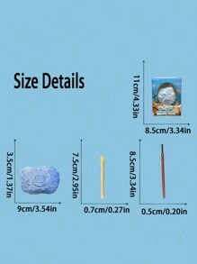 1件海洋生物挖掘玩具，DIY动手考古减压玩具，带你探索未知的海洋世界 - 藍色 - 查看 6