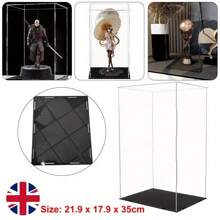 Large Acrylic Display Case Dustproof Box Perspex Clear Collectibles Model UK - Transparent - View 3
