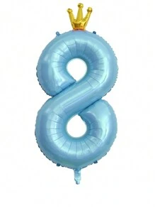 1pc Letter Design Birthday Party Decorative Balloon,Christmas - Blue - View 16