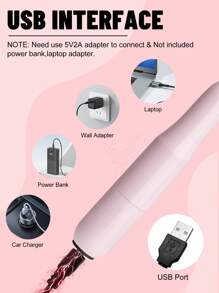 YOKEFELLOW 电动美甲打磨机套装，专业美甲打磨机，粉白配色，30000RPM 转速，便携式美甲锉抛光工具，配备 12 个钻头、6 个砂圈和 1 包砂圈，适用于切割凝胶指甲油，美甲修脚套装，美甲师或初学者美甲沙龙使用。 - 粉色 - 查看 5