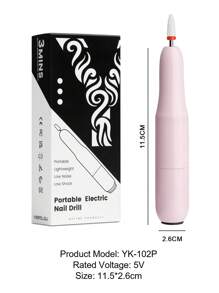YOKEFELLOW 电动美甲打磨机套装，专业美甲打磨机，粉白配色，30000RPM 转速，便携式美甲锉抛光工具，配备 12 个钻头、6 个砂圈和 1 包砂圈，适用于切割凝胶指甲油，美甲修脚套装，美甲师或初学者美甲沙龙使用。 - 粉色 - 查看 9