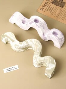 1PC Wavy Shaped Candlestick Holder Epoxy Resin Mold Line S-Shaped Candlestick Casting Silicone Mold Home Decoration DIY Handmade Craft Tool