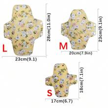 2pcs Graphene Washable Sanitary Pads Reusable Menstrual Pads Incontinence Pads Girls Sanitary Pads Random Color - Multicolor - View 3