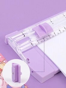 Máy cắt giấy mini Macaron màu A5 Máy cắt nhật ký thủ công Kéo cắt giấy DIY cho học sinh - Nhiều màu - Xem 3