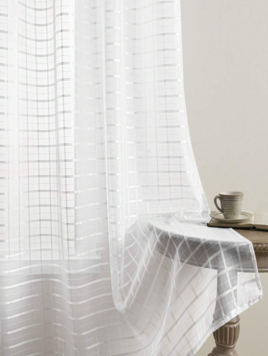 1 Tấm / 2 Tấm Rèm Vải Mỏng Bán Trong Suốt Kiểu Lưới, Rèm Bán Trong Suốt Đơn Giản Với Thiết Kế Đục Lỗ, Thích Hợp Để Trang Trí Phòng Khách, Ban Công và Phòng Ngủ, Rèm Phòng Khách, Rèm Phòng Ngủ, Rèm Bếp, Rèm Trang Trí Đa Năng.
