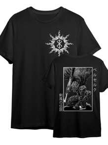 B E R S E K Unisex T-Shirt 100% Cotton Streetwear New Release Shipping Various Colors!! - 黑色 - 查看 1