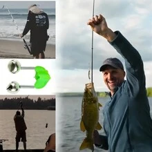 5pcs/10pcs Fishing Bells Alarms, Anti-Drop Spiral Rod Bells, Night Glow Rod Fishing Alarms With Self-Luminous Clip, Fishing Gear & Accessories