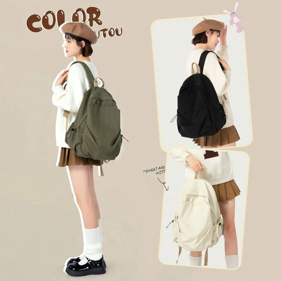 Mochila de gran capacidad para estudiantes, adecuada para estudiantes de secundaria y bachillerato, mochila de viaje práctica, mochila portátil para computadora portátil que puede contener una computadora portátil de 15.6 pulgadas, mochila multifuncional adecuada para actividades al aire libre, viajes, senderismo - Multicolor - Ver 1