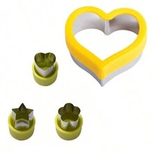 3pcs/4pcs Flower Shaped Vegetable & Fruit Engraved Pressing Mold, Butterfly Design