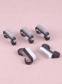 10pcs/50pcs Small Black Nail Brush, Nail Dust Cleaner Brush, Multi-Function Nail Art Brushes - Black - View 5