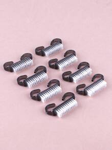 10pcs/50pcs Small Black Nail Brush, Nail Dust Cleaner Brush, Multi-Function Nail Art Brushes - Black - View 4