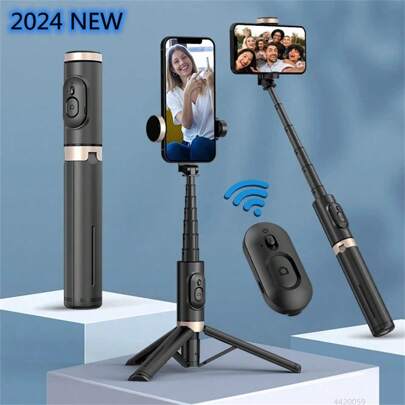 2025 New Foldable Wireless Bluetooth Selfie Stick, Tripod With Bluetooth Shutter, Real-Time Photo Capture, Compatible With IPhone