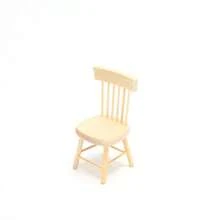 1:12 比例 5 件套木制娃娃屋微型家具餐桌和 4 把椅子，DIY 厨房配件，白色、黑色、天然木色，成人娃娃屋装饰，生日礼物 - 彩色 - 查看 20