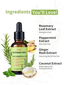 2 件迷迭香薄荷强化护发套装：护发精油和发膜 - 滋养、软化、强效保湿和柔顺 - 非常适合受损或干燥的头发 - 墨綠色 - 查看 4