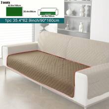 1pc Non-Slip Seat Cover Protector, Furniture Slipcover, Suitable For All Sofa Types And Machine Washable