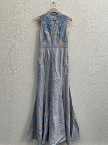 LACE DRESS - Màu xanh lam - Xem 1