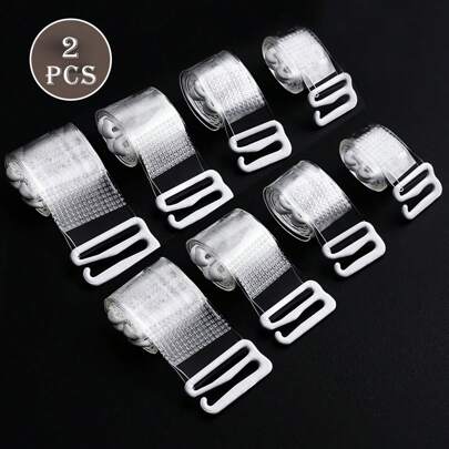 1 Pair Of Transparent Bra Straps, Width: 1.0cm, 1.2cm, 1.5cm, 1.8cm, Length: 39cm