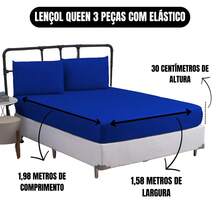 Queen Size 3 Pieces Plain Fitted Sheet Set With Elastic Immediate Shipping - Hồng - Xem 4