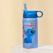 Miniso Lilo & Stitch Collection Steel Bottle With Handle (550mL)(Stitch) - Navy Blue - View 1