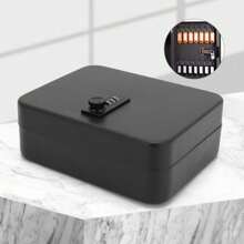 Key Wall Mounted Key Cabinet With Combination Lock Outdoor KeyCabinet Lockbox For Home Office Storage For Up To 20 Keys (Black) - Black - View 1