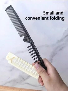 1pc Foldable Travel Portable Comb & Hair Brush, Compact Folding Pocket Comb, Anti-Static Dual-Sided Brush For Daily Hair & Beard Grooming, Unisex, Hair Brush, Comb, Hair Tools, Hair Products And Accessories For Barber Salon Beauty Back To School, Travel Holiday Essentials, Hair Accessories Brushes, Hair Brush, Comb, Slick Back Brush, Hairbrush, Edge Brush Hair Brush, Detangling Brushes, Hair Tools, Hair Stuff, Hair Care, Curly Hair Brush, Barber, Hairdressing Equipment, Small Comb, Mini Hairbrush, Hairstyle, Hairdressing,Hair Brush,Slick Back Brush,Styling Brush,Curly Hair Brush,Edge Brush,Hair Comb,Brush Hair,Hair Brush Set,Comb Hair,Comb For Curls,Detangling Brush,Hair Brush For Women,Hair,Travel,Hair Products,Hair Tools,Hair Stuff,Barber,Barber Accessories,Barbershop,Hairdressing Equipment - Multicolor - View 5