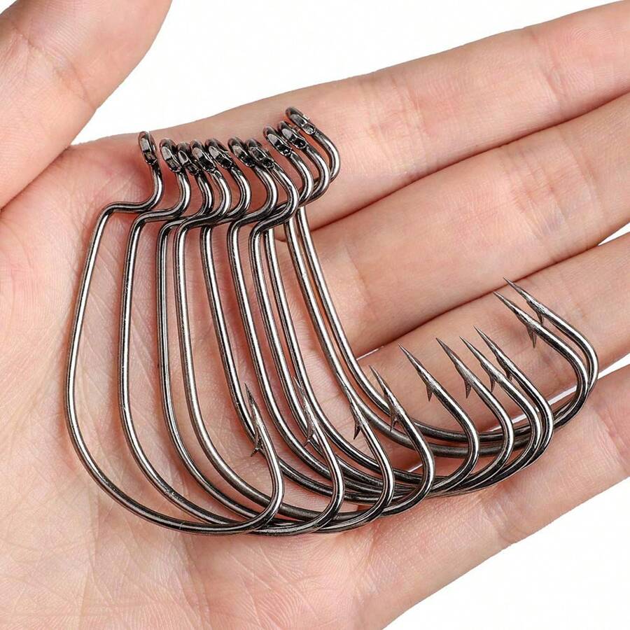 Fishing Treble Hooks, High Carbon Steel Fishing Hooks Kit, Sharp & Round Bend Fishing Treble Hooks For Catfish Lures Baits Bass Fishing Accessories